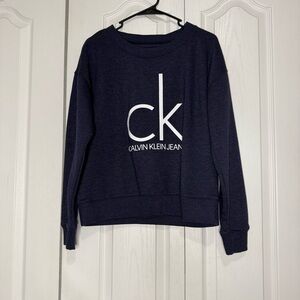 Calvin Klein Women's Dark Blue Crew Neck Sweater